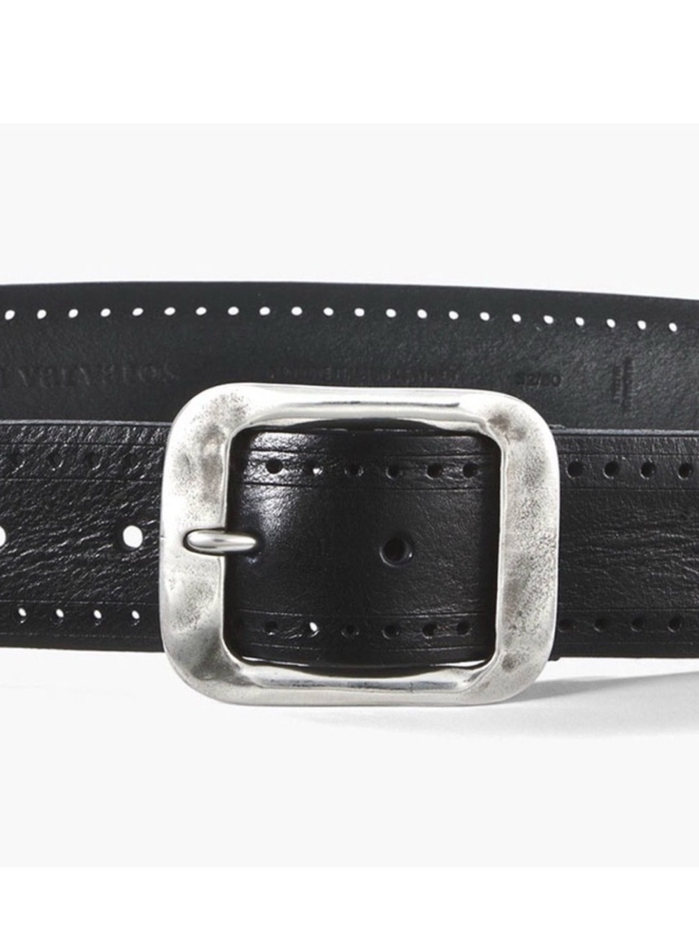 John Varvatos collection Fleetwood center bar Leather Belt Size 32